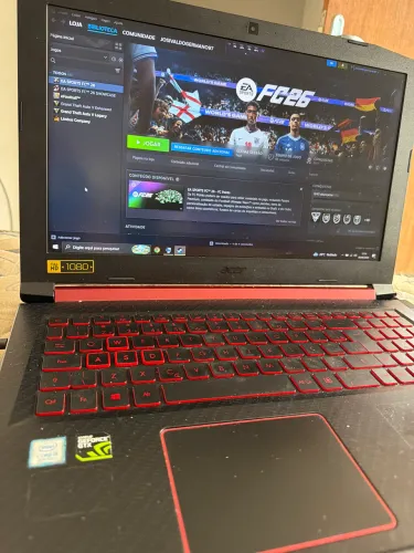 Notebook Gamer Acer Nitro 5 GTX 1050 16GB RAM SSD 120GB + HD 750GB