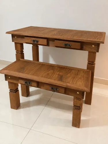 Jogo de mesas rusticas decorativas para festas
