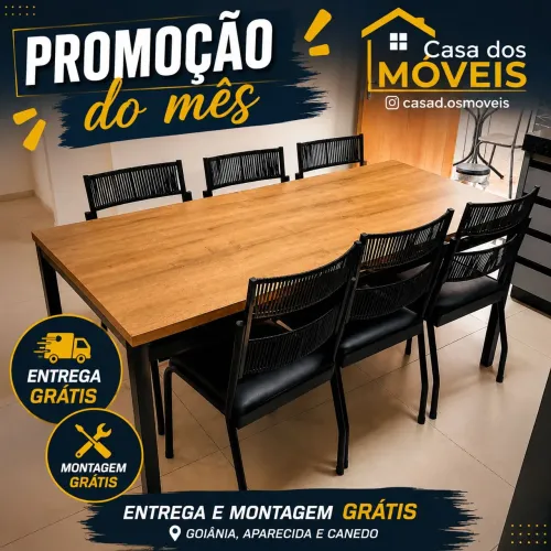 Mesa com 6 cadeiras 