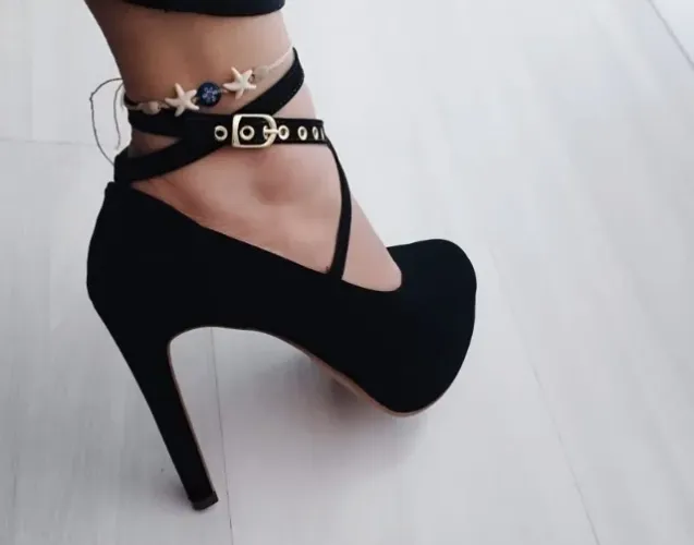 Sapato Feminino Meia Pata Salto Fino