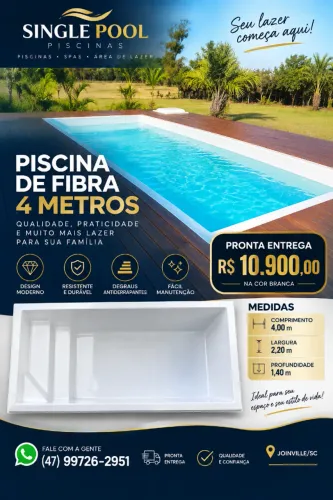 ? PISCINA 4 METROS À PRONTA ENTREGA EM JOINVILLE!