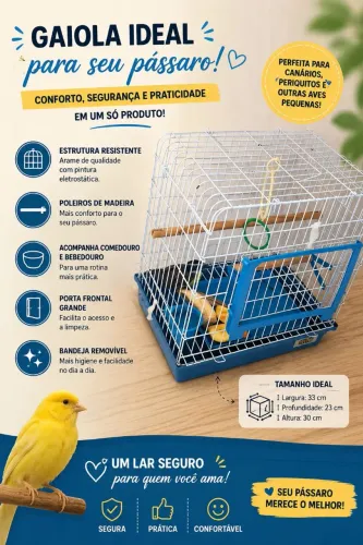 Vendo gaiola nova, faço entrega