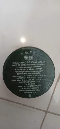 Fogareiro de Campanha E.M.F.A. (Estado-Maior das Forças Armadas) Item colecionável