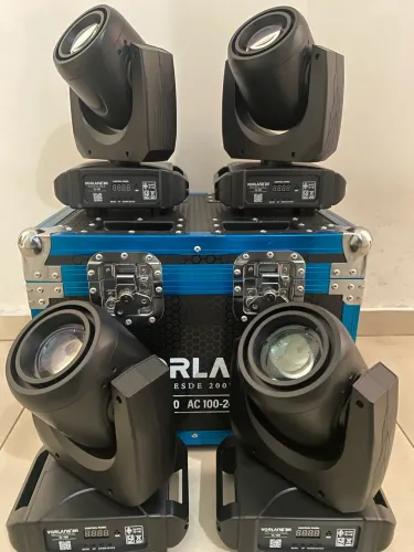 4 Moving Beam 120w Vorlane + Case + Cabos + Ganchos