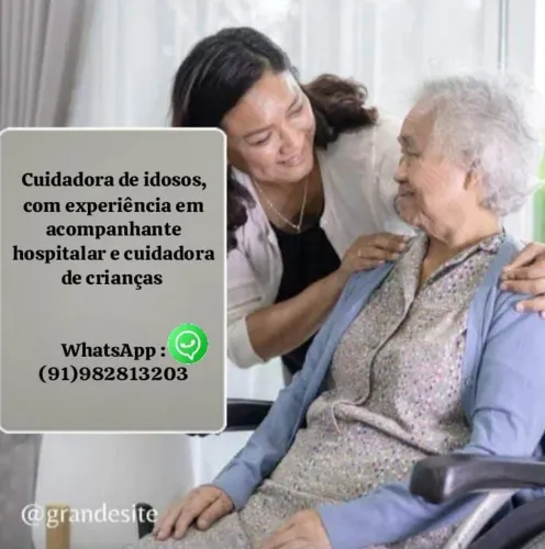 Sou cuidadora de idosos e crianças,sou téc de enfermagem e Bombeiro civil