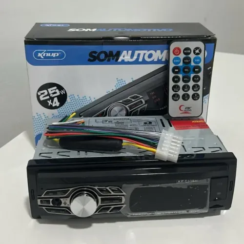 Som Automotivo Knup com Bluetooth USB e Controle Remoto - Faço entrega