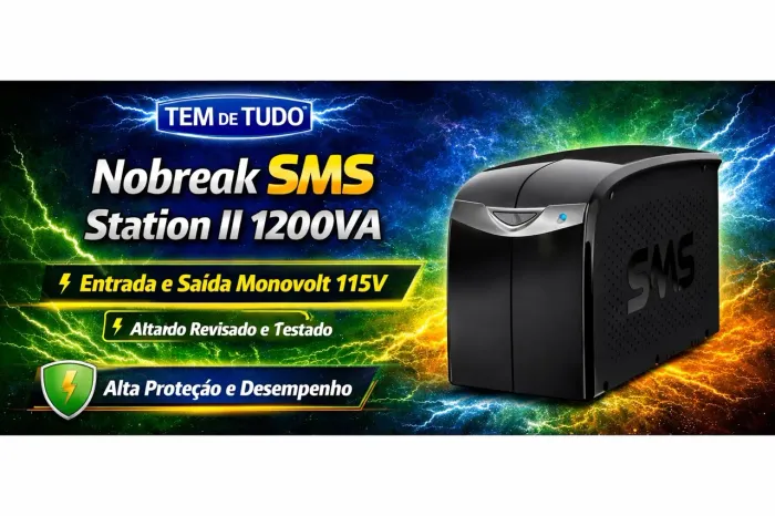 Nobreak SMS Station II 1200VA 115va, Revisado + Bateria nova e garantia 