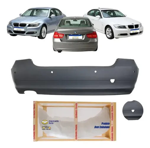 Parachoque Traseiro Bmw Serie 3 320i 2009 A 2012 C/f Sensor