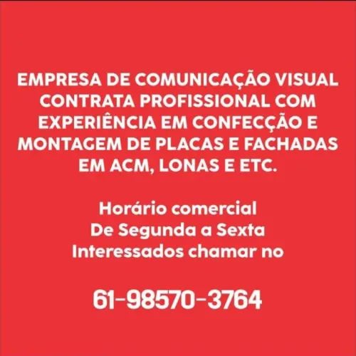 EMPRESA DE COMUNICAÇÃO VISUAL  CONTRATA  