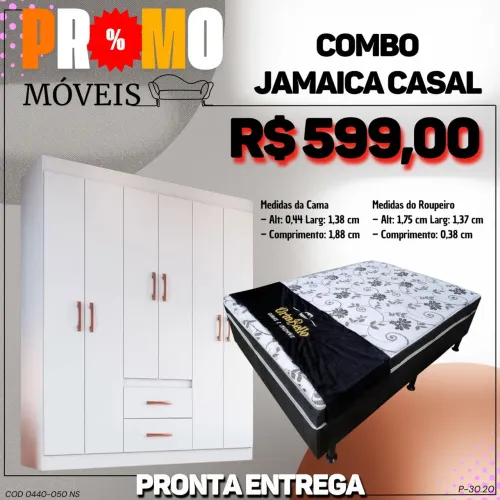 Cama box casal com guarda roupa - ENTREGA IMEDIATA 