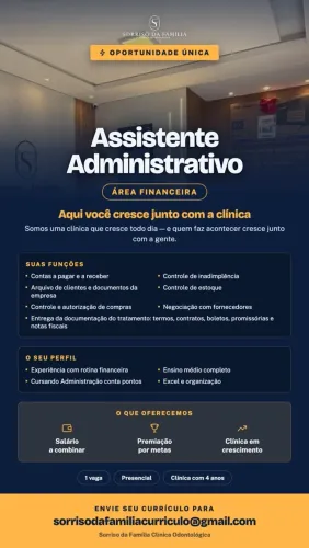 Assistente Administrativo - Área Financeira | São Luís - MA