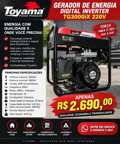 Gerador Toyama inverter Novo