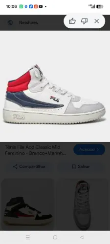Tênis Fila modelo acd mid classic.