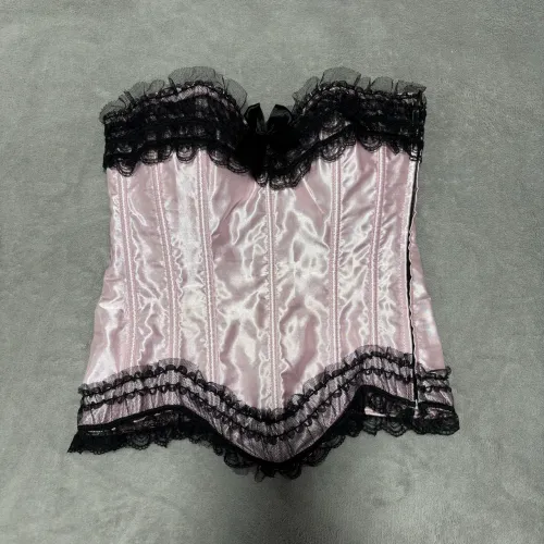 Corset de Cetim Rosa PP