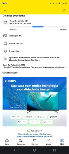 Smartv phillips 3 meses de uso