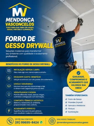 Forro de gesso cartonado 