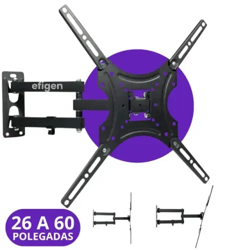 Suporte Tri-articulado para Tv 28" a 60" Polegadas haste longa - Novo a pronta entrega