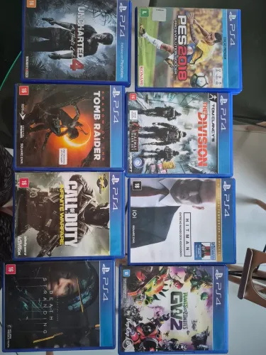 Lote 8 jogos Ps4 Mídia Física Originais Diversos Gêneros