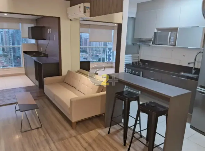 Apartamento mobiliado à venda no Tatuapé com 2 quartos, sendo 1 suíte e 1 vaga