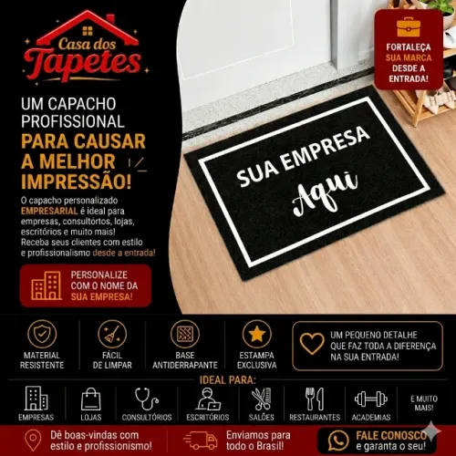 TAPETE CAPACHO PERSONALIZADO EMPRESARIAL