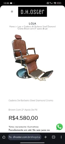 Cadeira Barbeiro DH Oster
