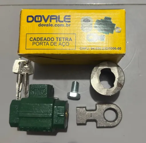 02 UNIDADES - CADEADO SOLO DOVALE TETRA CHÃO PORTA COMÉRCIO