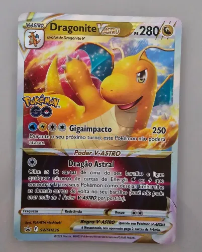Carta Pokemon Dragonite Vastro (SP) overside (SWSH236) em Ótimo estado Original 