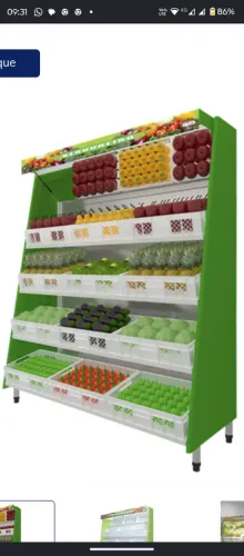 EXPOSITOR DE VERDURAS ,FRUTAS COM ESPELHO 12 CAIXAS R$ 4.990.00 ZAP *