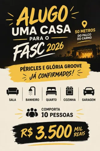 Alugo casa para o Fasc