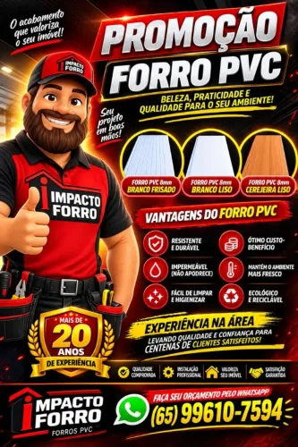 FORRO PVC 8mm² BRANCO QUALIDADE E GARANTIA? ? ?