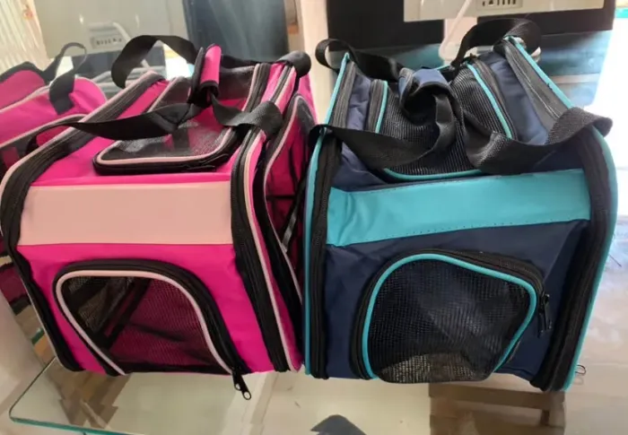 Kit 2 bolsas transporte pet Cães e Gatos cabine avião padrão LATAM (viagem internacional)