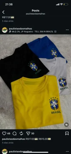 Blusa do Brasil adulto e infantil simples