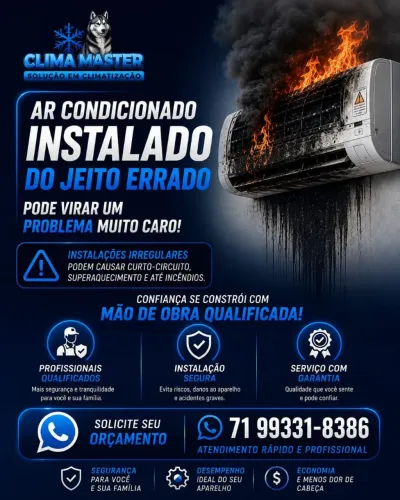 Serviços de climatização e refrigeração