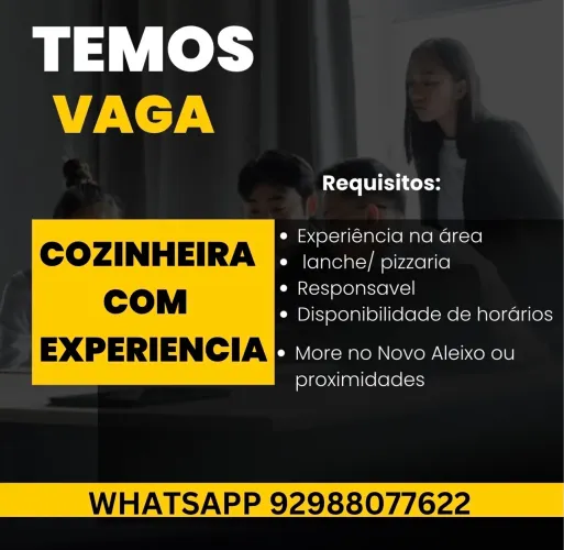 Cozinheira e Auxiliar de cozinha