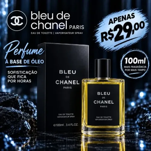Perfume Bleu de Chanel 100ml ? À Base de Óleo, Alta Fixação