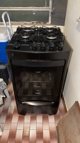 Fogão Consul 4 Bocas com Mesa de Vidro Preto