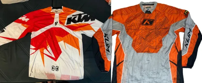 Promoção: 2 Camisetas 1 Thor KTM e 1 KLIN Americana EUA Originais Motocross Offroad