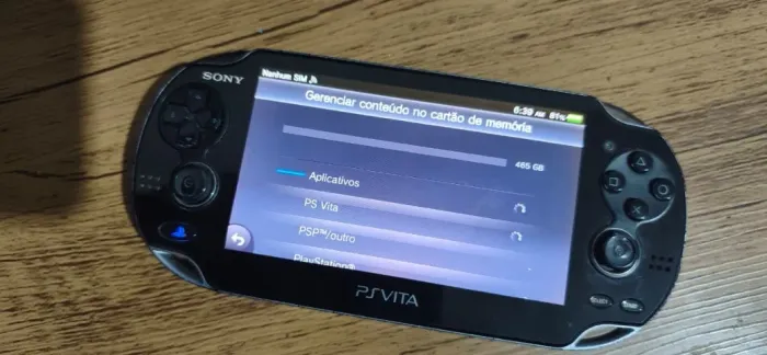 Psvita FAT com 512GB e carregamento USB-C
