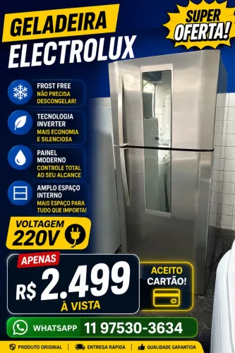 Geladeira inox 220v frost free