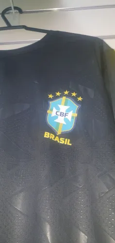 Camisa do Brasil Preta Dry Fit 