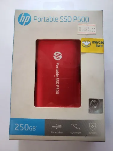 Ssd Externo Hp 250gb P500 Portátil Vermelho
