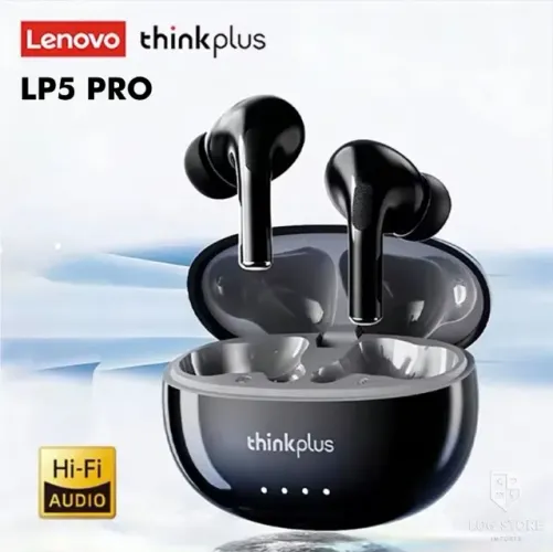 Fone Bluetooth Lenovo LP5 Pro Preto Baixa Latência IPX5 Som Potente Entrega Grátis