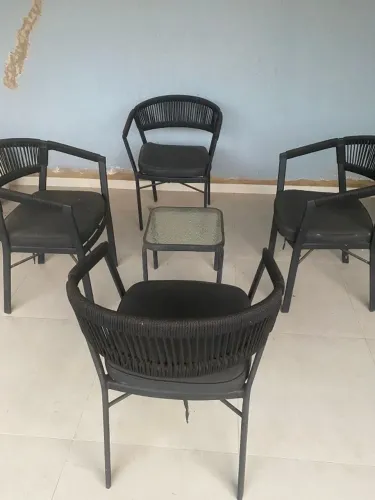 Mesa de corda náutica para varanda