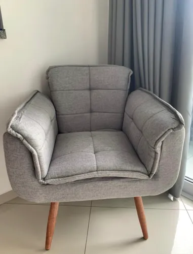 Poltrona Linho Grafite NOVO PRONTA ENTREGA