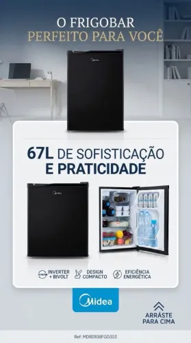 Frigobar Midea 67L | Lacrado | Novo | Nota Fiscal