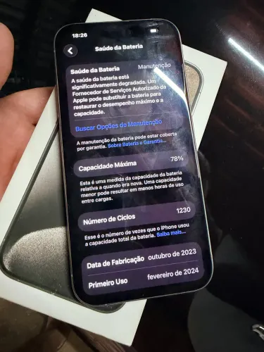iPhone 15PRO 256gb Completo! Excelente!! Oportunidade!!!