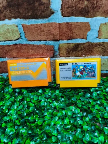 2 Jogos de Nintendinho Originais - Mario Bros e Super Mario Bros japonês 