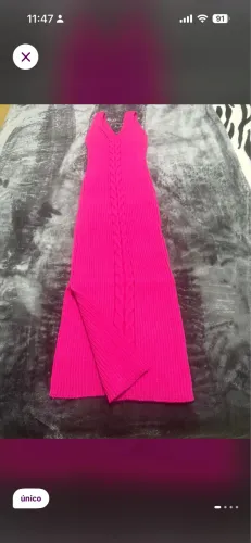 Vestido Mídi em tricô - TAM Único 38/42