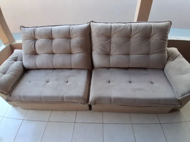 Sofá retrátil, bege, 2.90