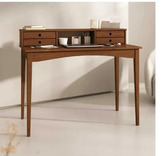 Mesa escrivaninha, retro madeira 4 gavetas, 1nicho,marca idimex